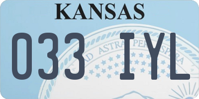 KS license plate 033IYL
