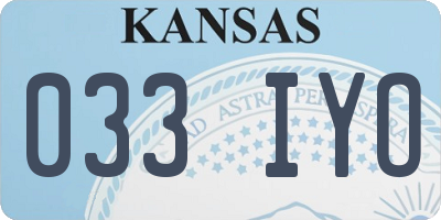 KS license plate 033IYO