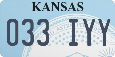 KS license plate 033IYY