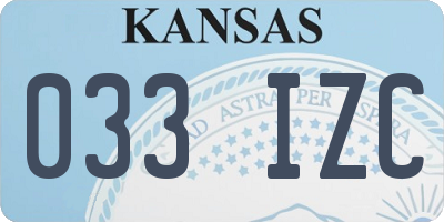 KS license plate 033IZC
