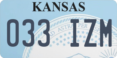 KS license plate 033IZM