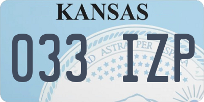KS license plate 033IZP
