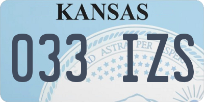 KS license plate 033IZS