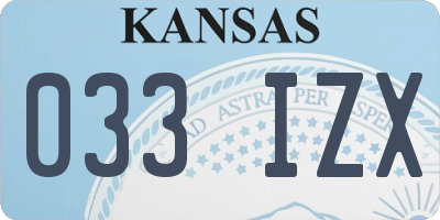 KS license plate 033IZX