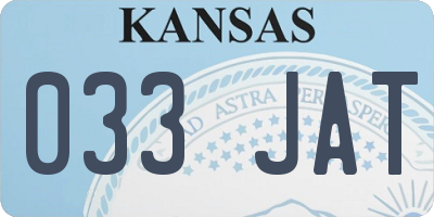 KS license plate 033JAT