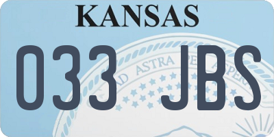 KS license plate 033JBS