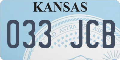 KS license plate 033JCB