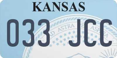 KS license plate 033JCC