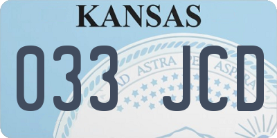 KS license plate 033JCD