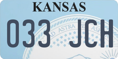KS license plate 033JCH
