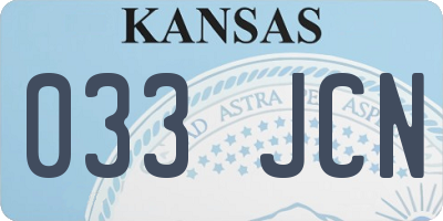 KS license plate 033JCN