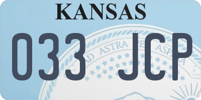 KS license plate 033JCP