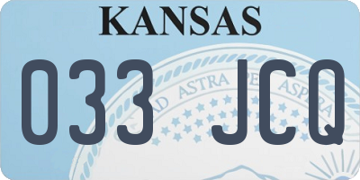 KS license plate 033JCQ