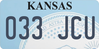 KS license plate 033JCU