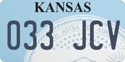 KS license plate 033JCV