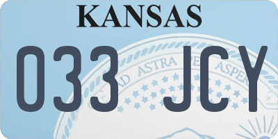 KS license plate 033JCY