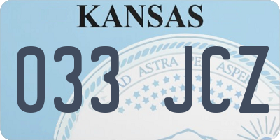 KS license plate 033JCZ