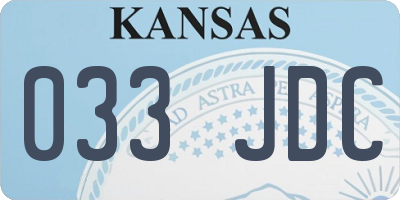 KS license plate 033JDC
