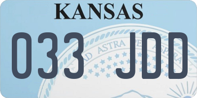 KS license plate 033JDD