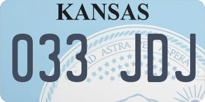 KS license plate 033JDJ
