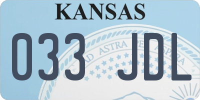 KS license plate 033JDL