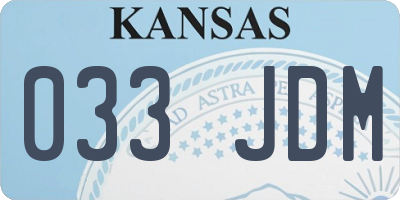 KS license plate 033JDM