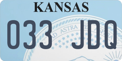 KS license plate 033JDQ