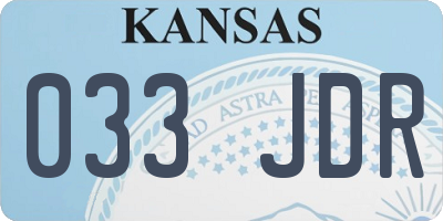 KS license plate 033JDR