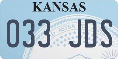KS license plate 033JDS
