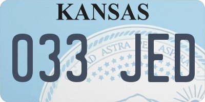 KS license plate 033JED