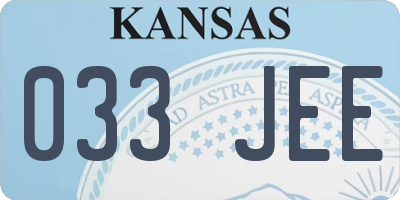 KS license plate 033JEE