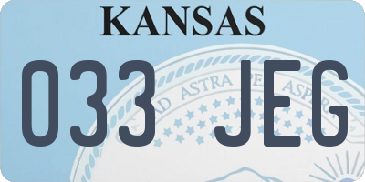 KS license plate 033JEG
