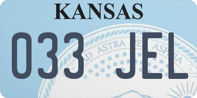 KS license plate 033JEL