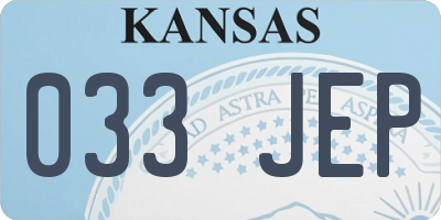 KS license plate 033JEP