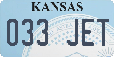 KS license plate 033JET