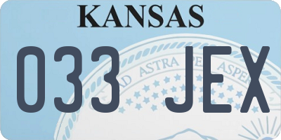 KS license plate 033JEX