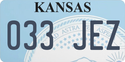 KS license plate 033JEZ