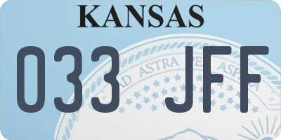 KS license plate 033JFF