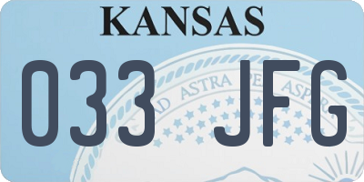 KS license plate 033JFG