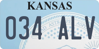 KS license plate 034ALV