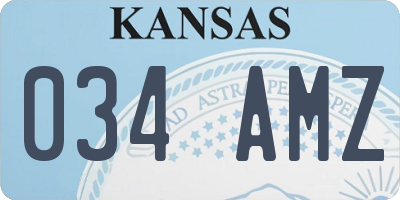 KS license plate 034AMZ