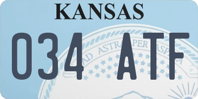 KS license plate 034ATF