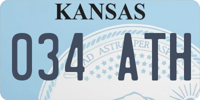 KS license plate 034ATH