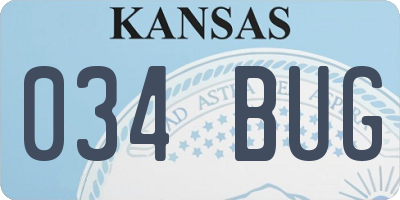 KS license plate 034BUG