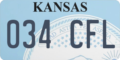 KS license plate 034CFL