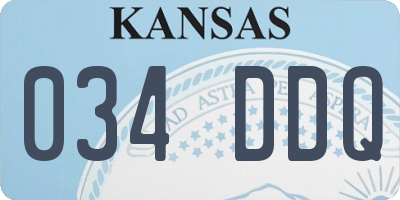 KS license plate 034DDQ
