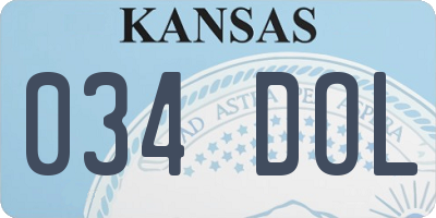 KS license plate 034DOL