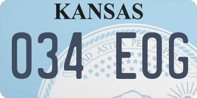 KS license plate 034EOG
