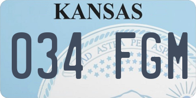 KS license plate 034FGM