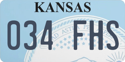 KS license plate 034FHS